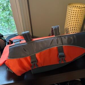 Orange and Gray Dog Life Jacket